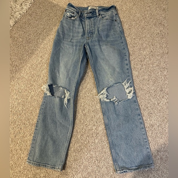 Extra short the 90's straight ultra high rise Abercrombie - Picture 1 of 4